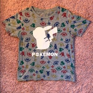 Rare Pokémon pikachu gray graphic t shirt